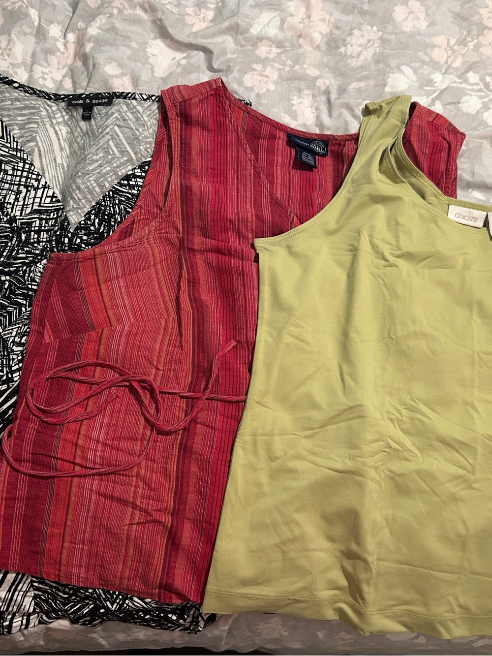 Lot of 3 Tank Tops: Chico’s, Venezia Jeans, Cable&Gauge
